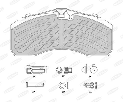 BERAL BCV29253TK Brake Pad Set, disc brake