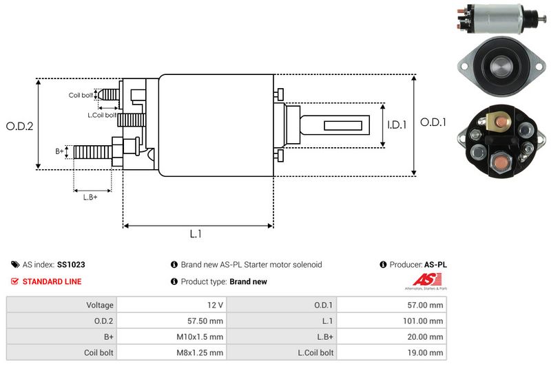 Magnetlülitus, starter, AS-PL SS1023