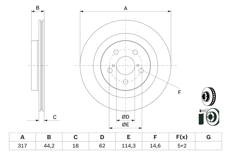 BOSCH Remschijf 0 986 479 H19