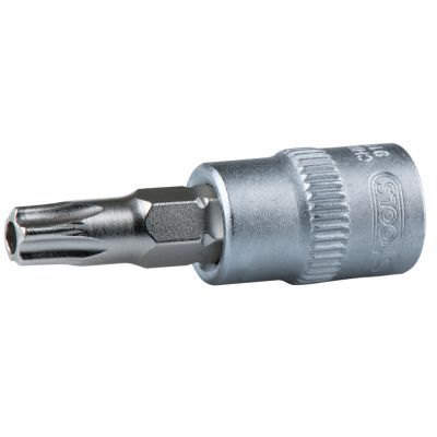 1/4" bitshylsa, Torx med stjärnhål TB20