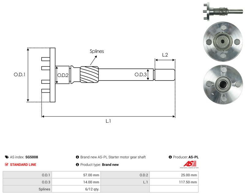 AS-PL SG5008 Repair Kit, starter