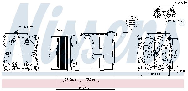 NISSENS 89056 Compressor, air conditioning