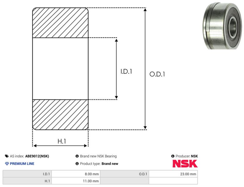 AS-PL ABE9012(NSK) Bearing