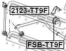 Втулка, стабілізатор, Febest FSB-TT9F