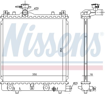 NISSENS 641774 Radiator, engine cooling
