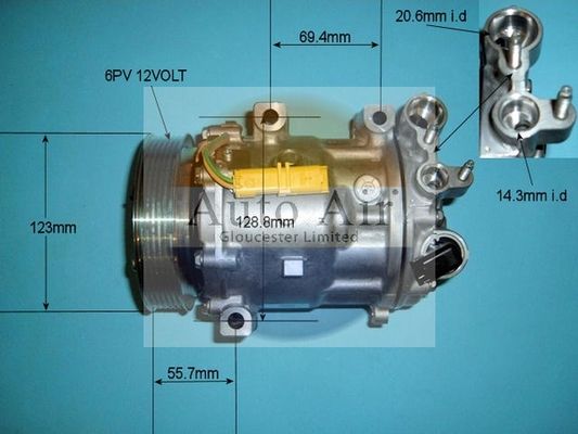 Auto Air Gloucester Compressor, air conditioning 14-1311