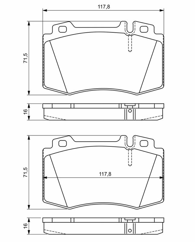 0986495278 BOSCH Комплект гальмівних колодок з 4 шт. дисків - Фото 11
