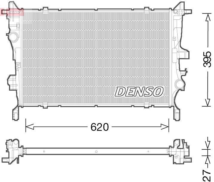 Denso Engine Cooling Radiator DRM09045
