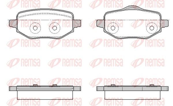 Комплект гальмівних накладок, дискове гальмо, Remsa 1952.00