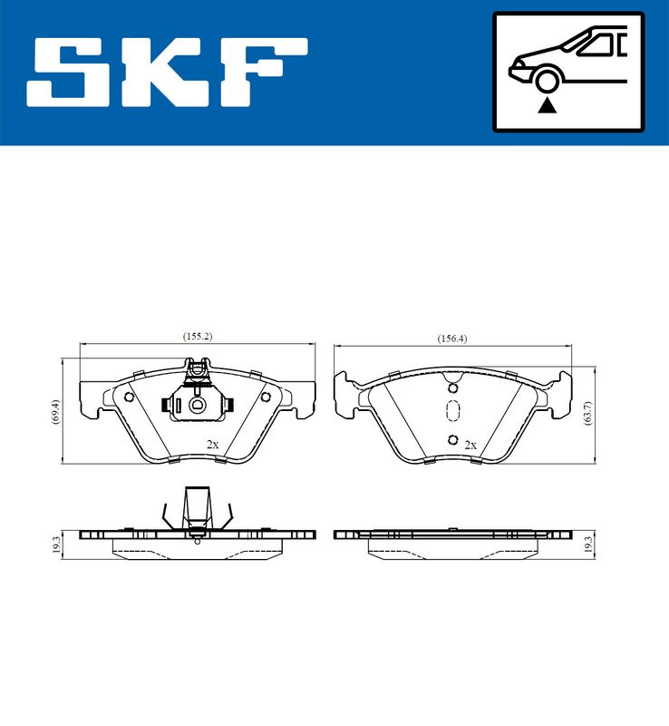 SKF VKBP 80474 Brake Pad Set, disc brake