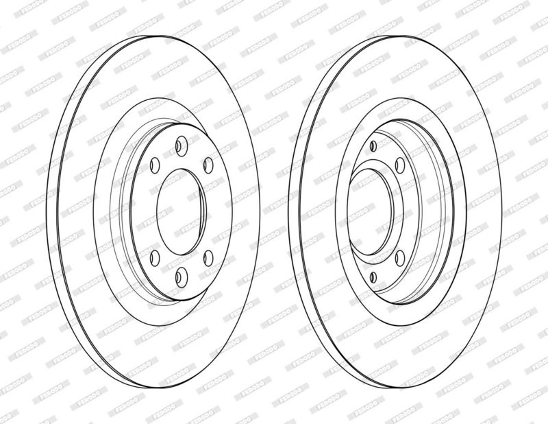 Remschijf set (2 stuks) Achter Links/Rechts past: DS DS 4, DS 5  CITROEN C4 I, C4 II, DS4, DS5  PEUGEOT 3008 I, 308, 308 I 1.2-2.0DH 11.04-