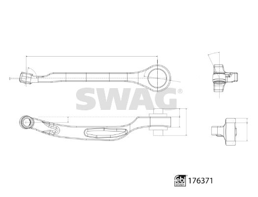 Важіль підвіски, підвіска коліс, Swag 33103498