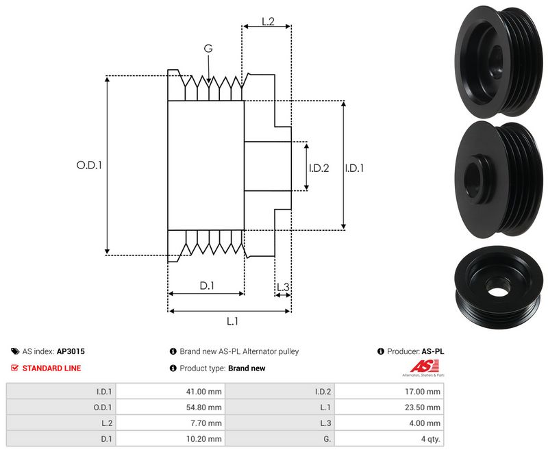Rihmaratas, generaator, AS-PL AP3015