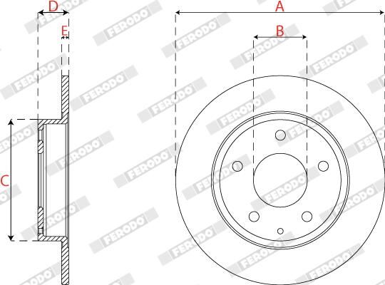 FERODO DDF2533C Brake Disc