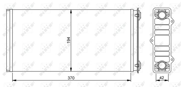 NRF 54254 Heat Exchanger, interior heating