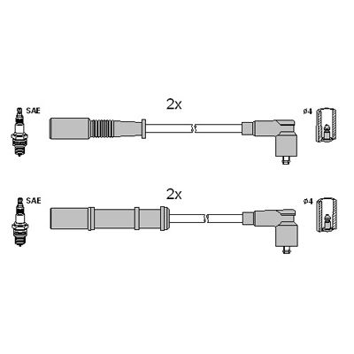 HITACHI gyújtókábelkészlet 134972