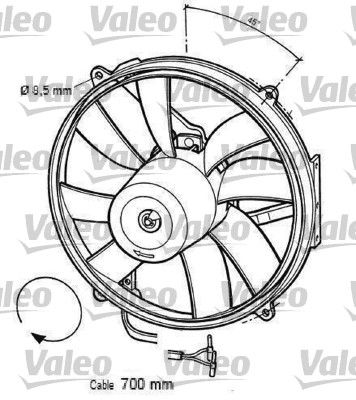 VALEO ventilátor, motorhűtés 696063