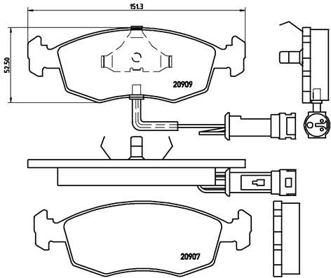 BREMBO fékbetétkészlet, tárcsafék P 24 007