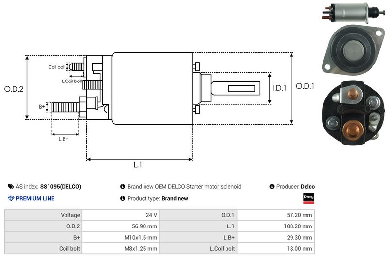 AS-PL SS1095(DELCO) Solenoid Switch, starter
