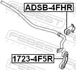 FEBEST 1723-4F5R Link/Coupling Rod, stabiliser bar