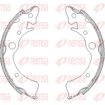 Комплект гальмівних колодок, Remsa 4096.00