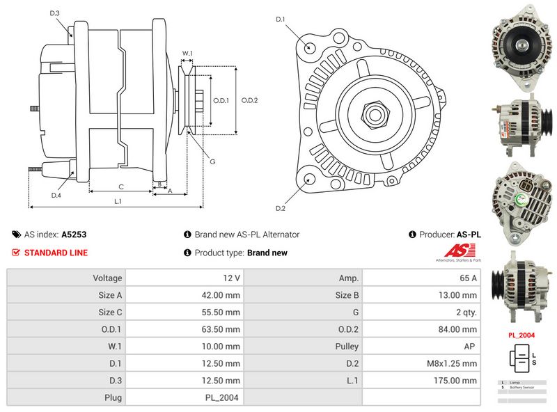 AS-PL A5253 Alternator