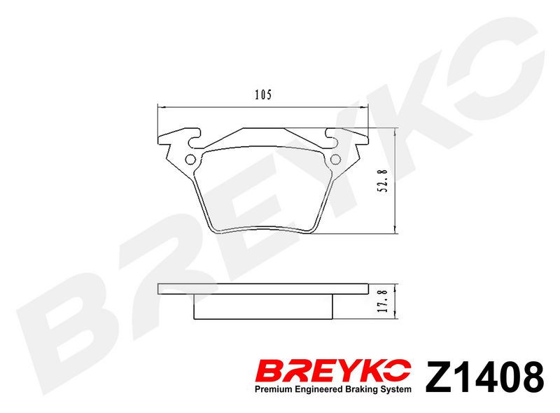 DAVID VASCO Z1408 Brake Pad Set, disc brake