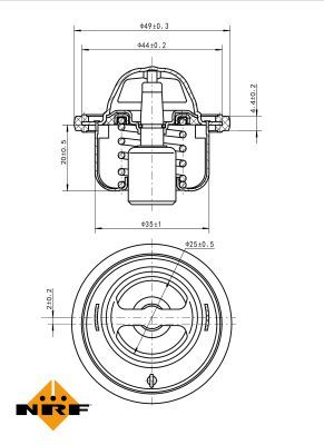 NRF 725061 Thermostat, coolant