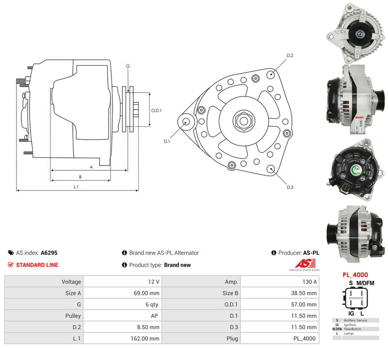 AS-PL A6295 Generatorius
