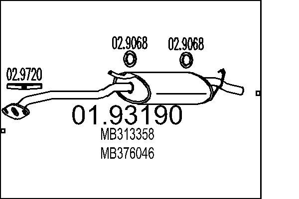 MTS hátsó hangtompító 01.93190