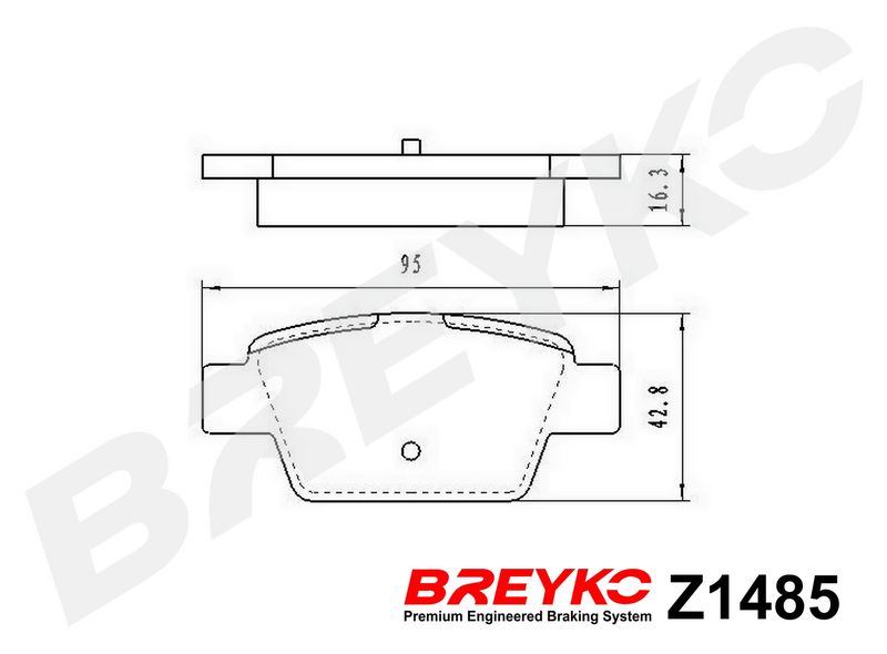 DAVID VASCO Z1485 Brake Pad Set, disc brake