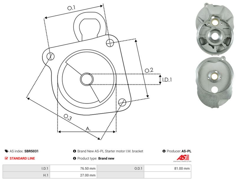 AS-PL SBR5031 Starter Lid, carburettor