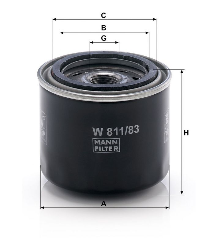Filtru ulei W 811/83 MANN-FILTER