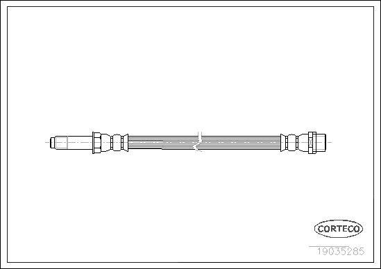 Гальмівний шланг, 435мм, Sprinter 906-907-910 /VW Crafter, 2006>, (435 mm.), Corteco 19035285