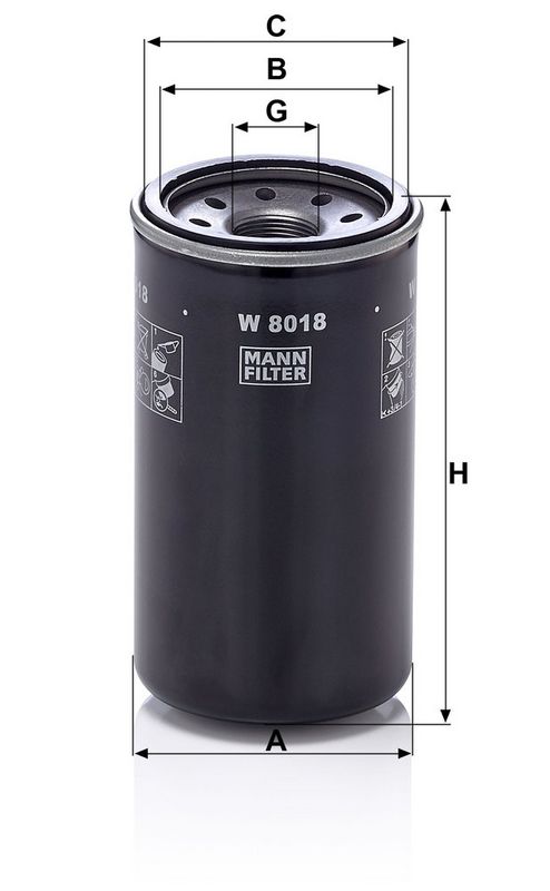 Õlifilter, MANN-FILTER W 8018