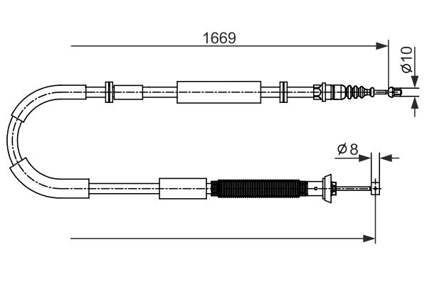 Bosch Cable Pull, parking brake 1 987 482 588 (1987482588)