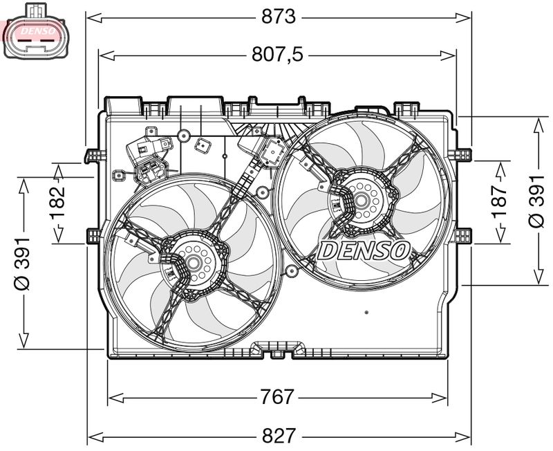 DENSO ventilátor, motorhűtés DER09310