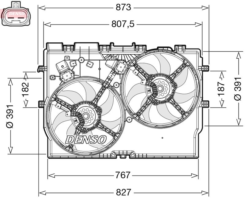 DENSO ventilátor, motorhűtés DER09311