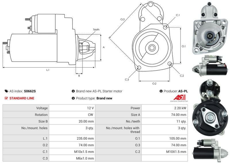 AS-PL S0662S Starter
