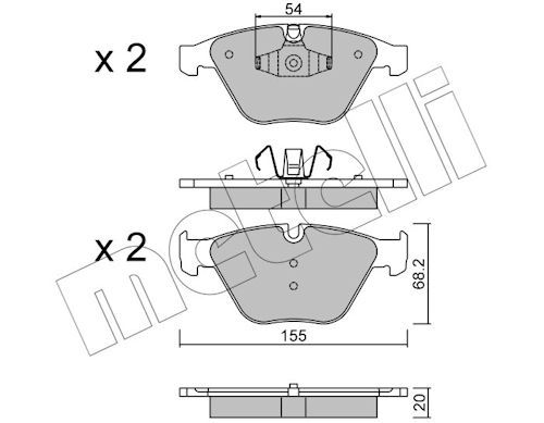 Plaquettes+de+frein+à+disque METELLI 22-0558-6