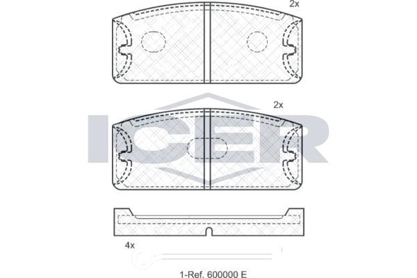ANDEL 180021 - Brake Pad Set, disc brake