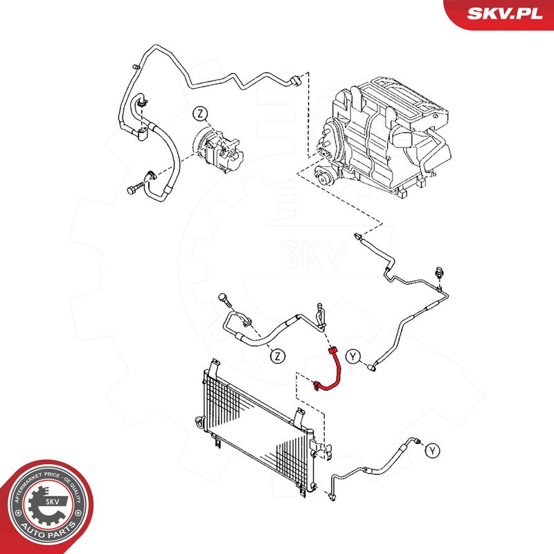 Трубопровід високого/низького тиску, кондиціонер повітря, Skv Germany 54SKV643