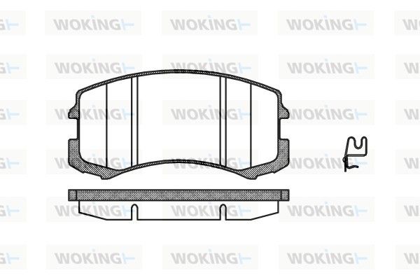 Комплект гальмівних накладок, дискове гальмо, Woking P8653.01