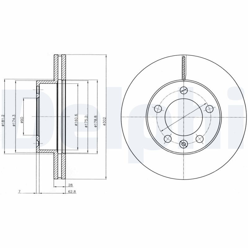 DELPHI féktárcsa BG4328