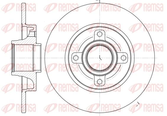 REMSA диск тормозной задн без. подошв Citroen C3,C4 Peugeot 207,307