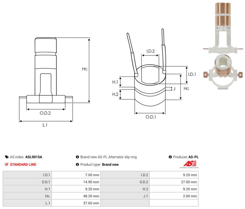 Rõngas, generaator, AS-PL ASL9015A