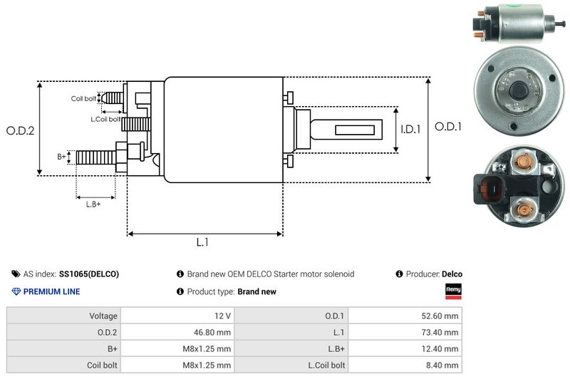 AS-PL SS1065(DELCO) Solenoid Switch, starter