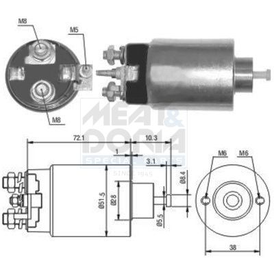 MEAT & DORIA Magneetschakelaar, startmotor 46141