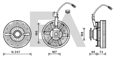 Núcleo ventilador, refr. motor