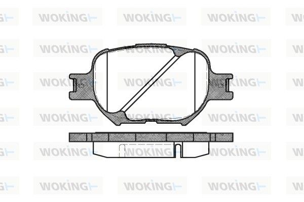 Комплект гальмівних накладок, дискове гальмо, Woking P6423.00